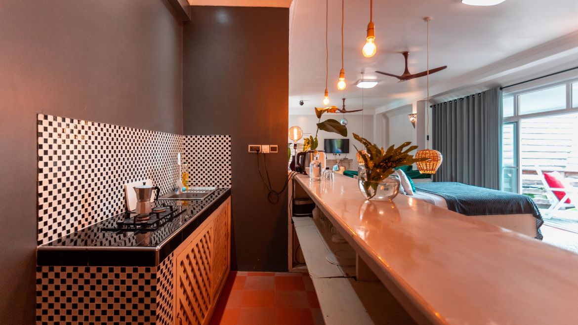 Sansibar: Küche des Lofts