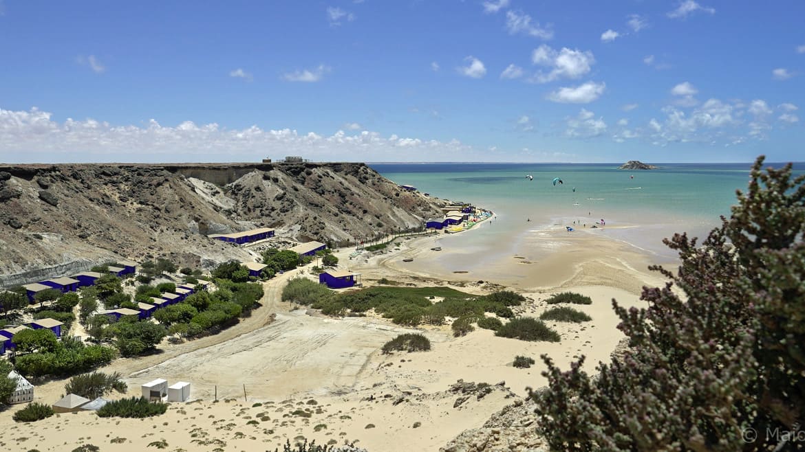 Dakhla: Lagunenblick vom Surfhotel aus Dakhla: Lagunenblick vom Surfhotel aus