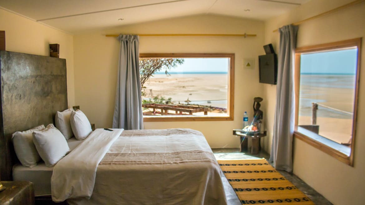 Dakhla: Lagunenblick vom Superior Bungalow aus Dakhla: Lagunenblick vom Superior Bungalow aus