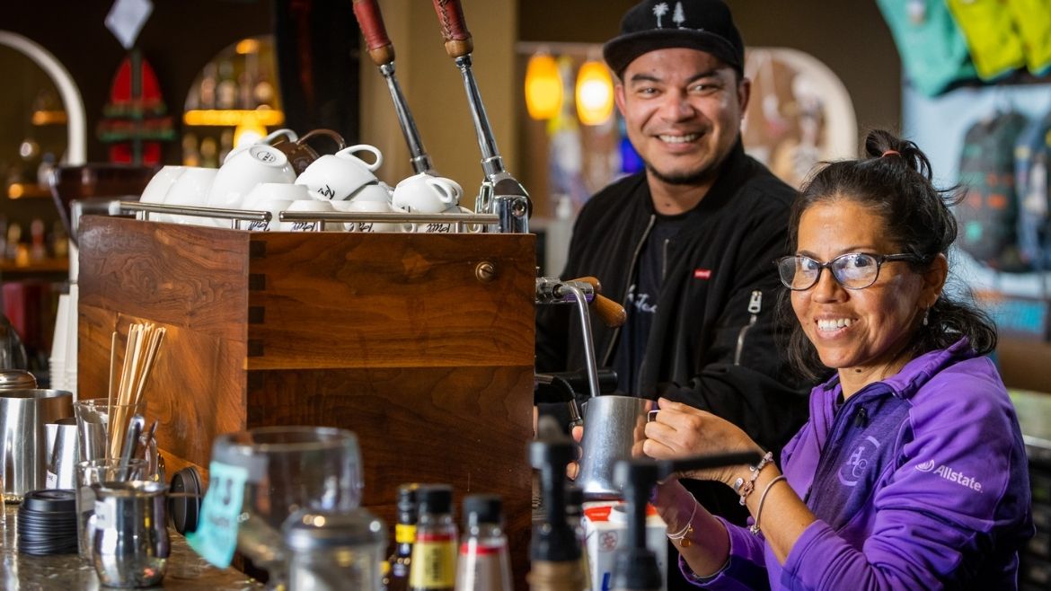 Leckerer Kaffee am Morgen im Coffee Shop