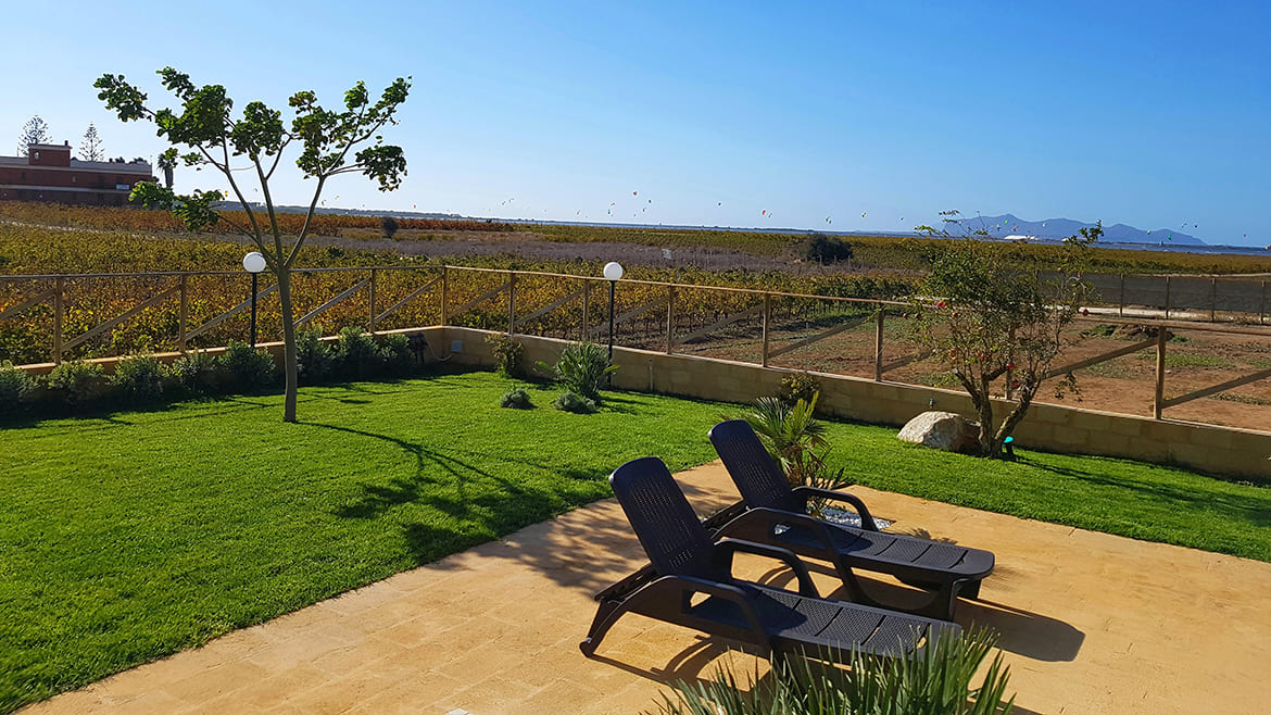 Marsala: Liegebereich der Kitevilla Marsala: Liegebereich der Kitevilla