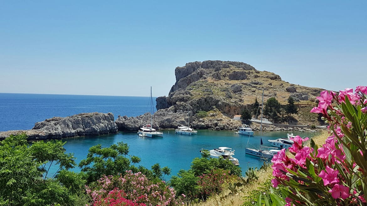 Fanes: Blick auf Lindos.