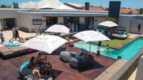 Langebaan: Blick auf den Außenbereich des Kitehotels Langebaan: Blick auf den Außenbereich des Kitehotels