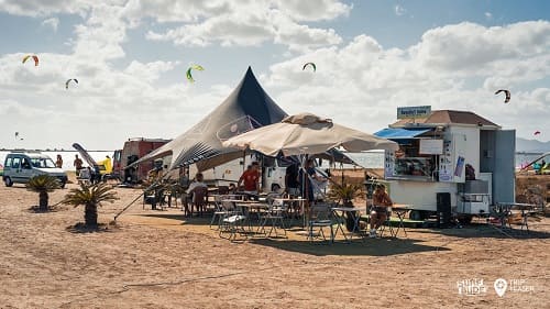 Marsala: Blick auf die Kite- und Windsurf Station Marsala: Blick auf die Kite- und Windsurf Station