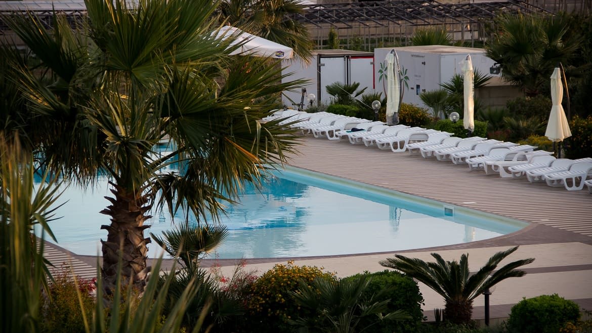 Marsala: Poolanlage der Surfer Appartements Marsala: Poolanlage der Surfer Appartements
