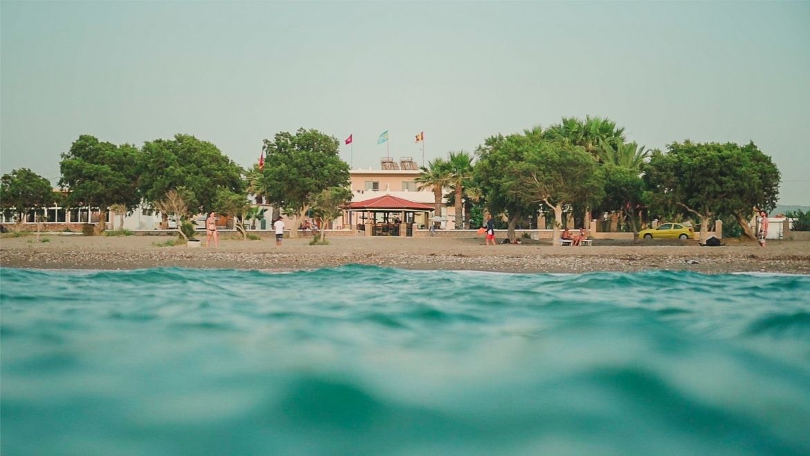 Rhodos-Fanes: Blick auf die Kitesurf Station