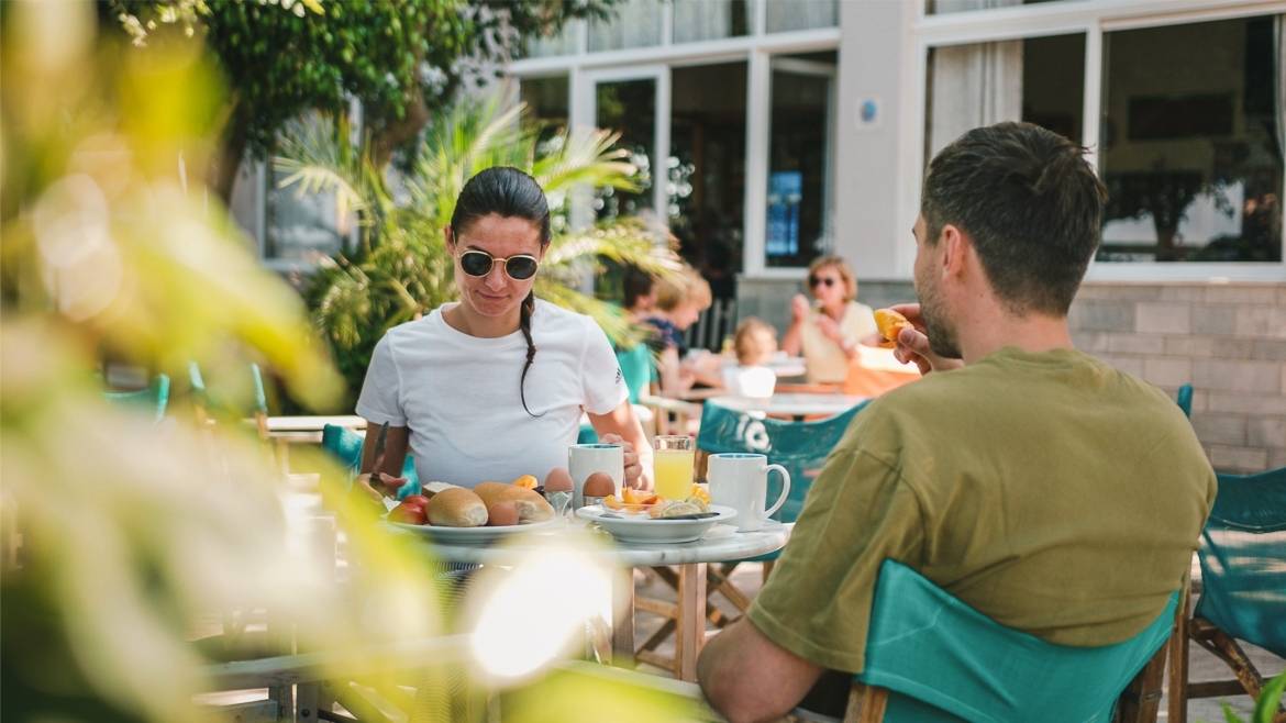 Rhodos-Fanes: Frühstück im Surfhotel Rhodos-Fanes: Frühstück im Surfhotel