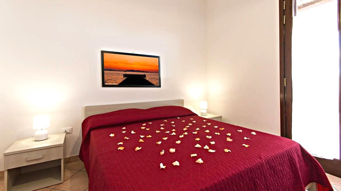 Marsala: Schlafbereich im Erdgeschoss der Kiter Appartements Marsala: Schlafbereich im Erdgeschoss der Kiter Appartements