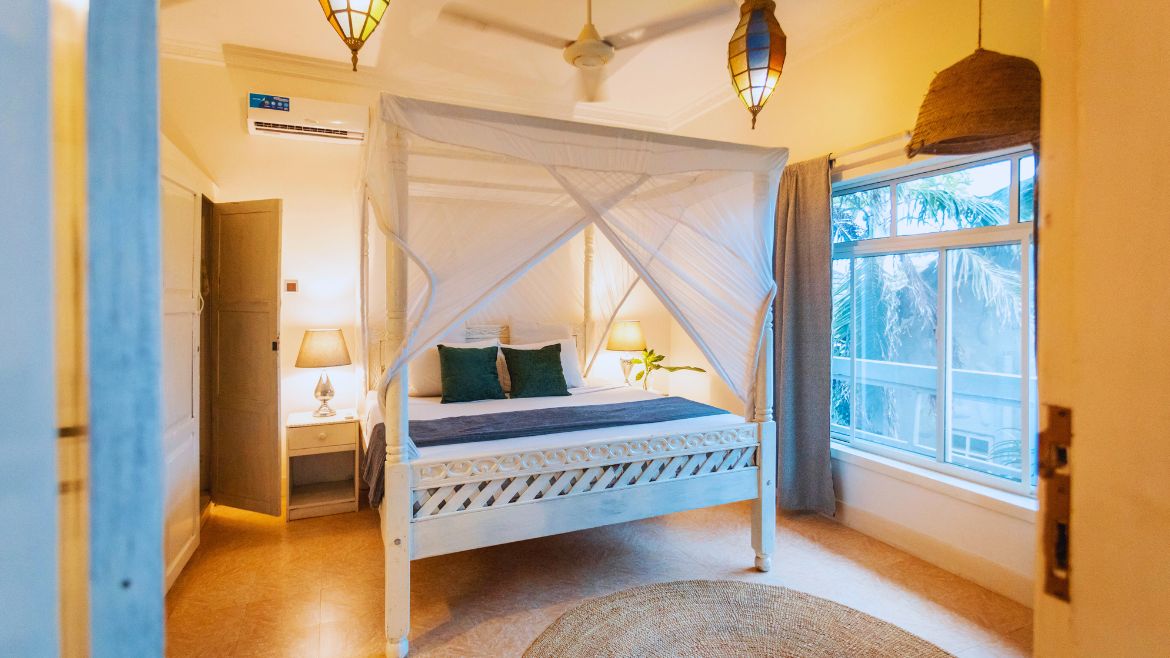 Sansibar: Schlafbereich im Appartement Sansibar: Schlafbereich im Appartement