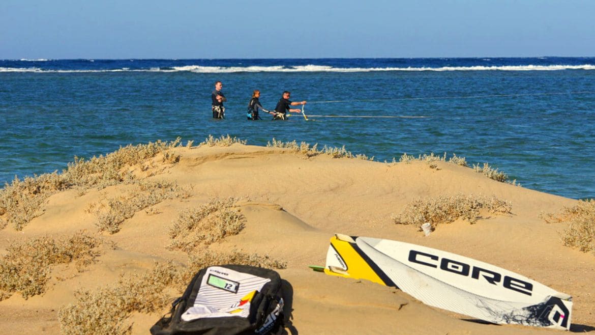 El Naaba: Schulungsbild direkt in der Lagune El Naaba: Schulungsbild direkt in der Lagune