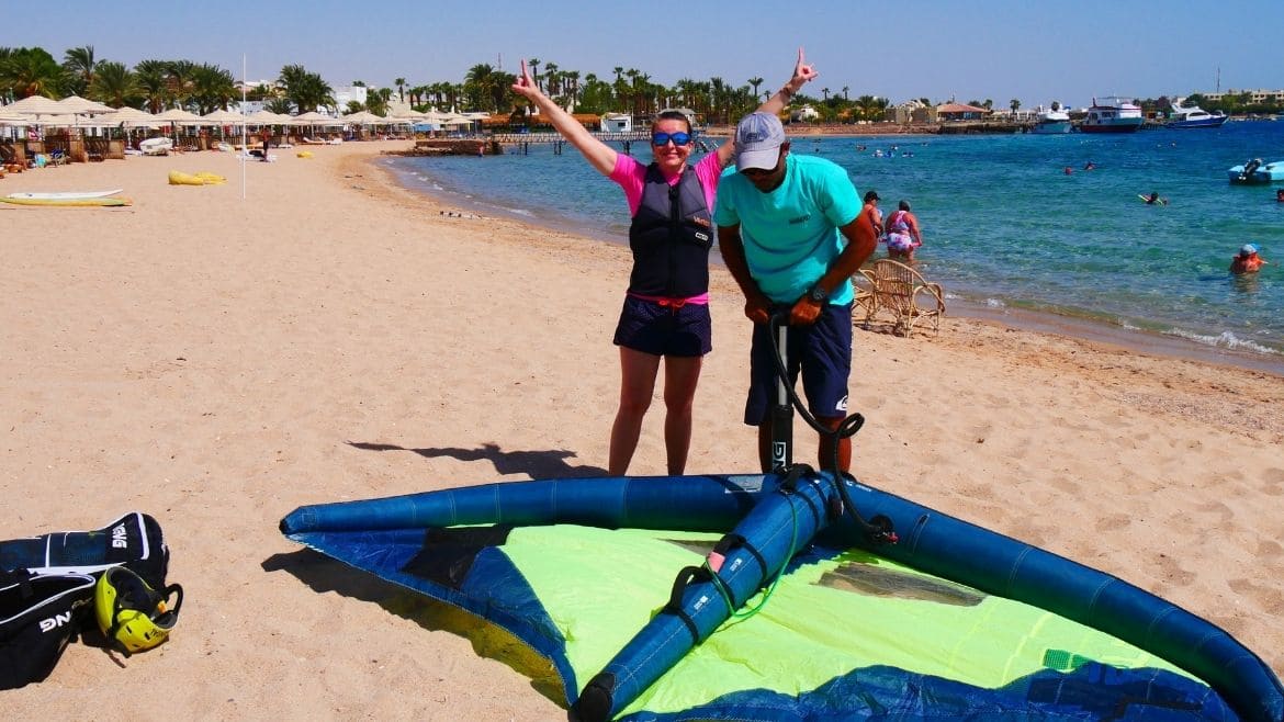 Schulung direkt am Strand an der Station