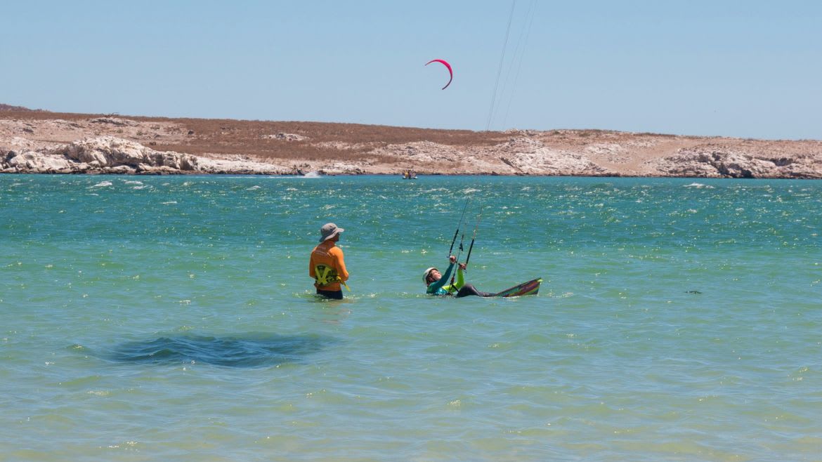 Langebaan: Schulungsbild der Kitesurf Station Langebaan: Schulungsbild der Kitesurf Station