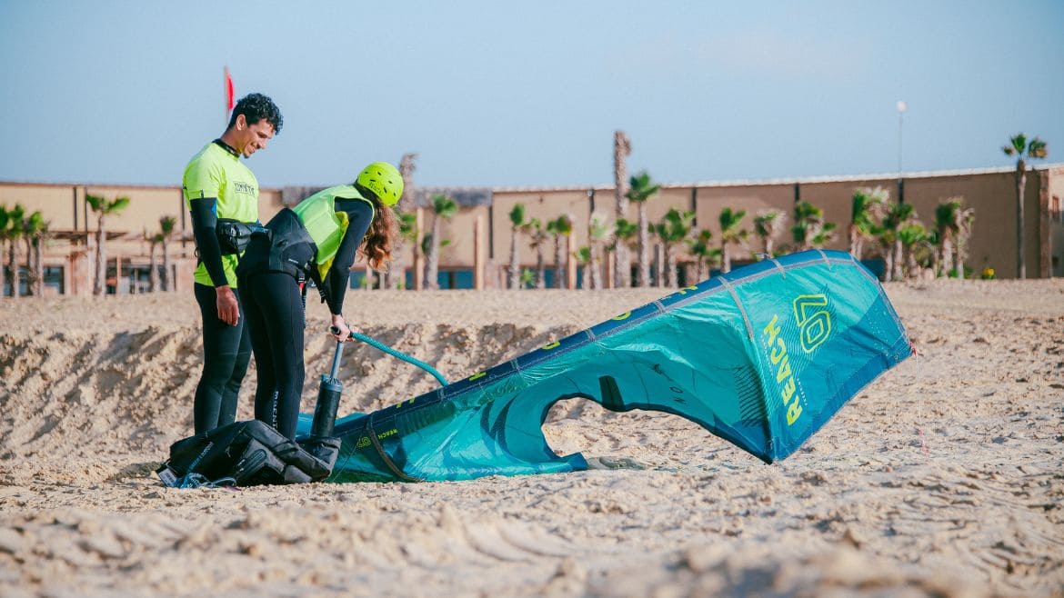 Dakhla: Schulungsbild direkt am Strand Dakhla: Schulungsbild direkt am Strand