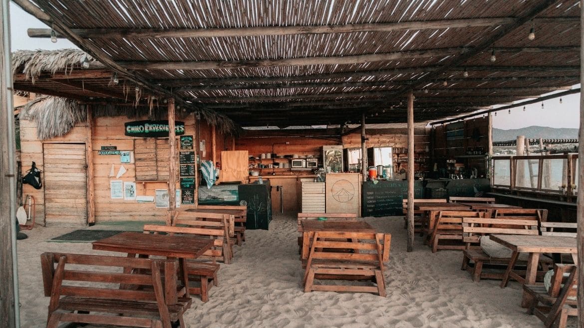 La Ventana: Bar- und Restaurantbereich der Kitesurf Station