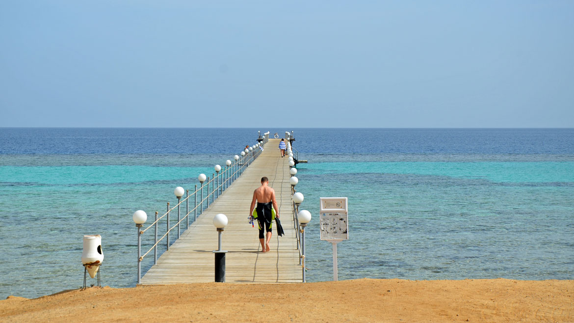 Hamata: Steg am Komforthotel Hamata