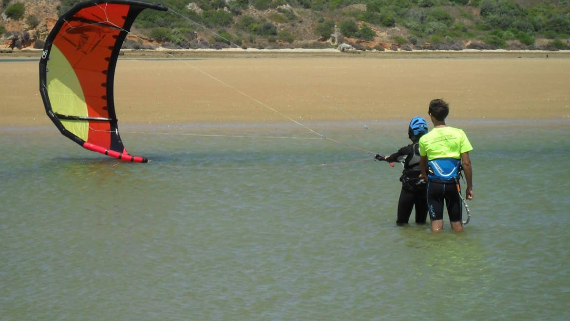 Algarve: Stehbereich in der Lagune Algarve: Stehbereich in der Lagune