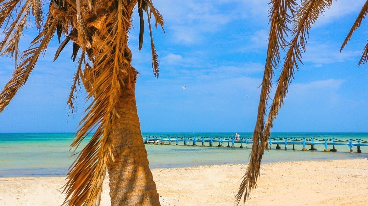 Djerba-Zarzis: Blick auf den Strand des Komforthotel