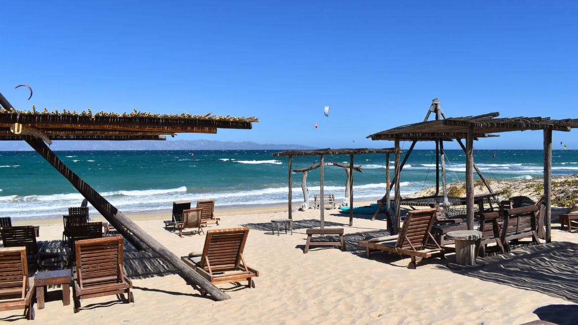 La Ventana: Strandbereich des Surf Camps La Ventana: Strandbereich des Surf Camps