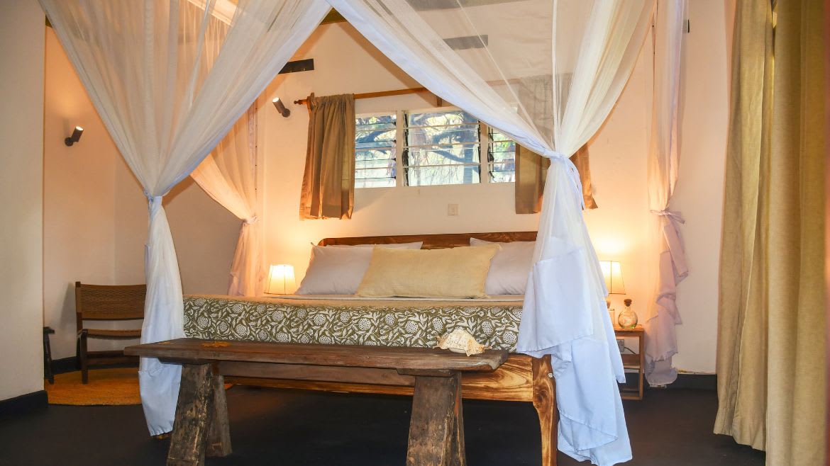 Kilifi: Das Superior Zimmer im Haupthaus bietet Platz für bis zu zwei Personen Kilifi: Das Superior Zimmer im Haupthaus bietet Platz für bis zu zwei Personen