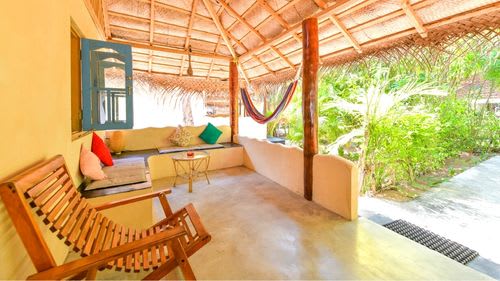 Kalpitiya: Terrasse der Familien Cabana Kalpitiya: Terrasse der Familien Cabana