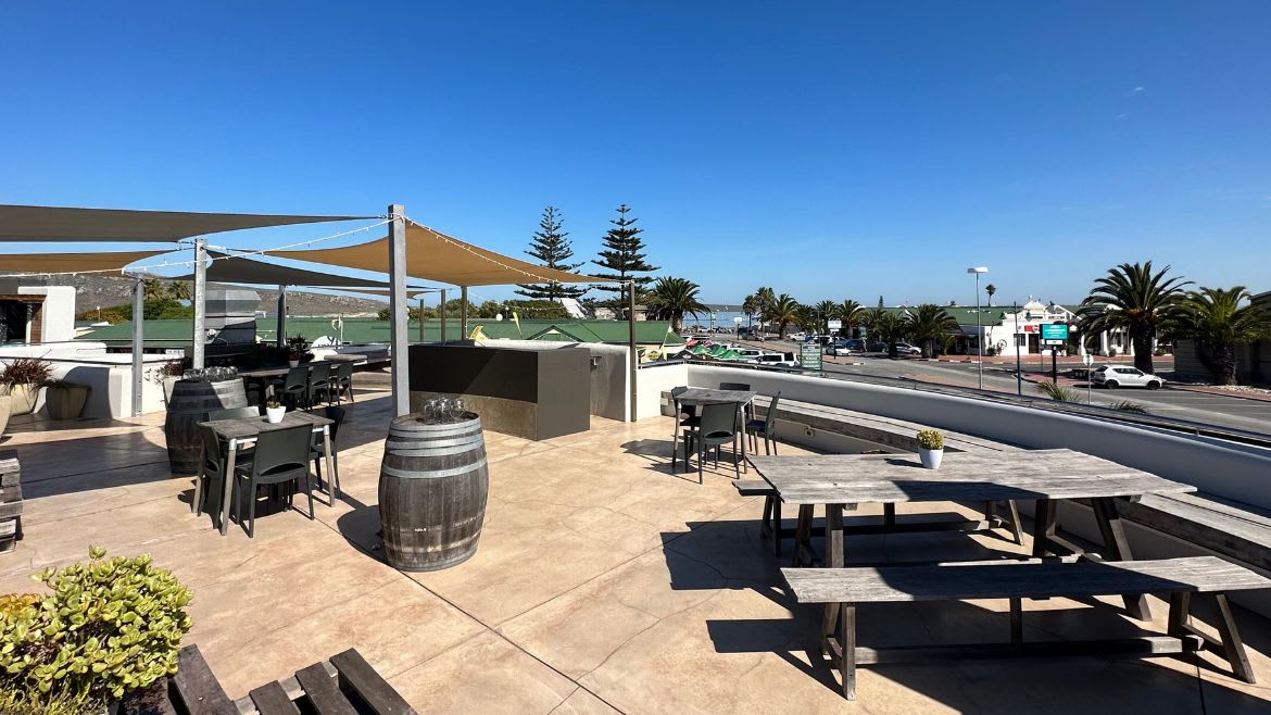 Langebaan: Terrasse des Restaurants 