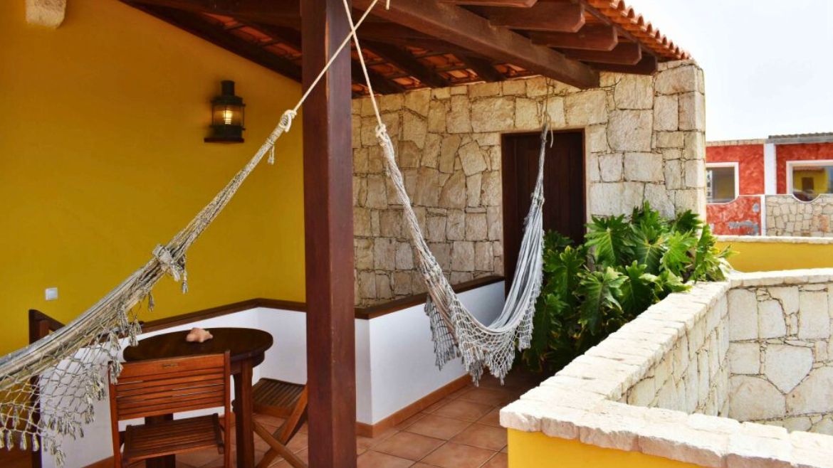 Boa Vista: Großer Balkon des Superiorzimmers der Surflodge Boa Vista: Großer Balkon des Superiorzimmers der Surflodge