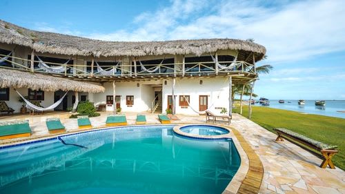 Ilha do Guajiru: Kitehaus mit direkten Lagunenblick Ilha do Guajiru: Kitehaus mit direkten Lagunenblick