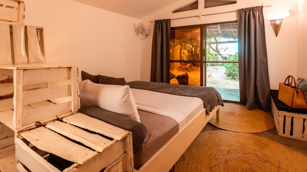 Sansibar: Vom Bett aus einen wunderbaren Blick nach draußen Sansibar: Vom Bett aus einen wunderbaren Blick nach draußen