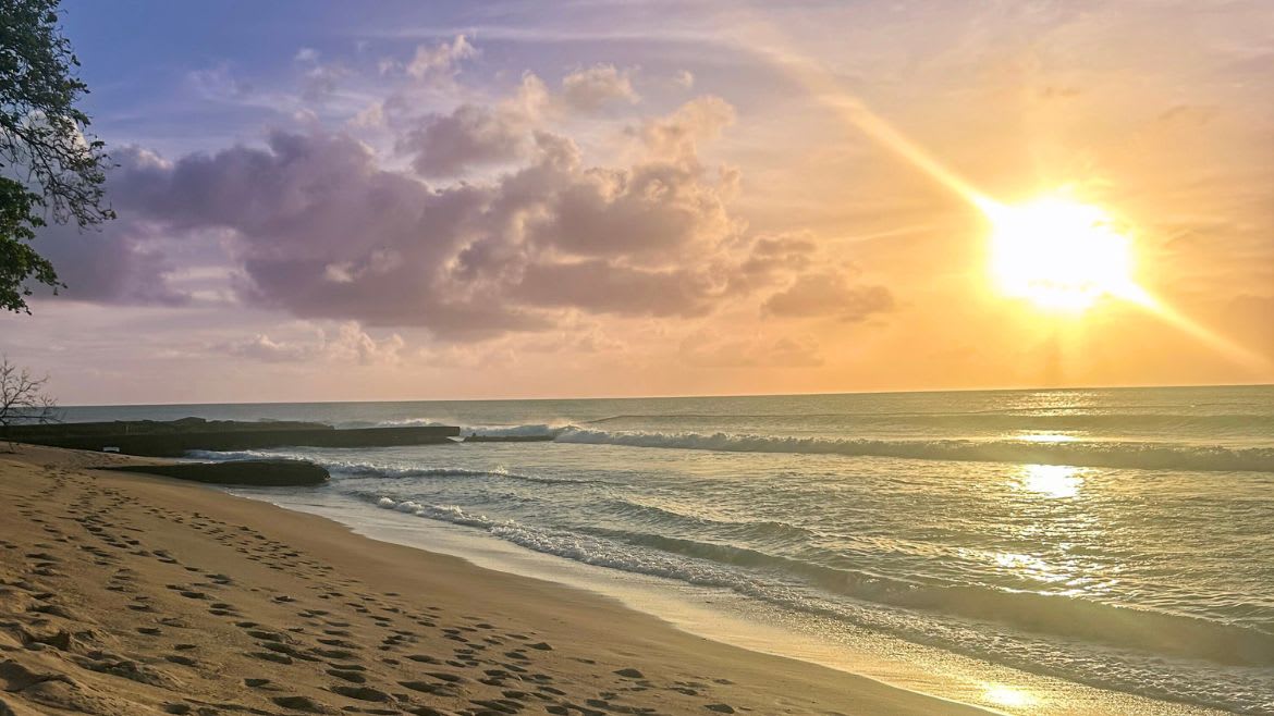 Tobago: Sonnenuntergang am Hotelstrand genießen Tobago: Sonnenuntergang am Hotelstrand genießen