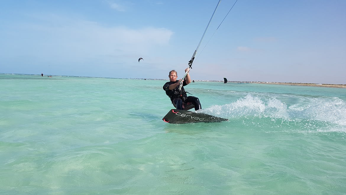 Djerba-Zarzis: türkisblaues Wasser während des Kite Camps Djerba-Zarzis: türkisblaues Wasser während des Kite Camps