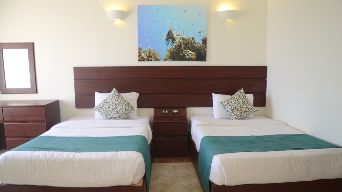 El Naaba: Twin-Betten im Familienzimmer des Komforthotels