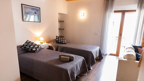 Algarve: Twin-Betten im Familienzimmer Algarve: Twin-Betten im Familienzimmer