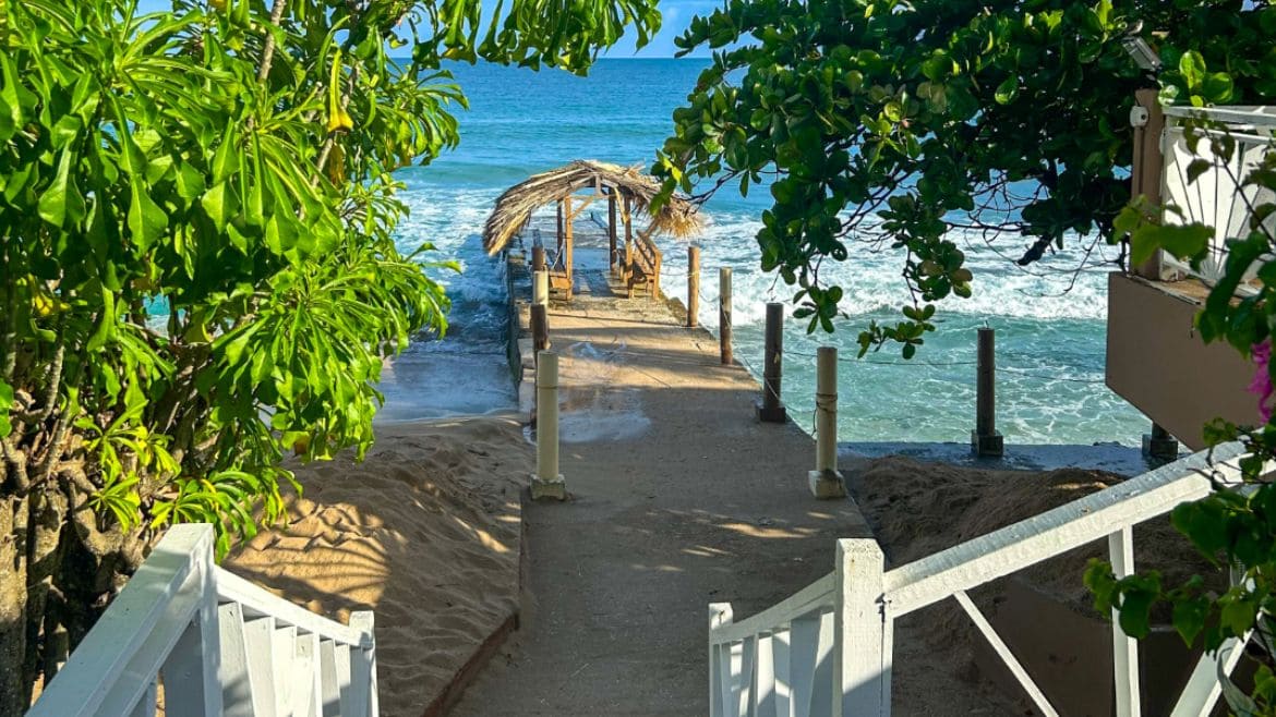 Tobago: Zugang zum Strand Tobago: Zugang zum Strand