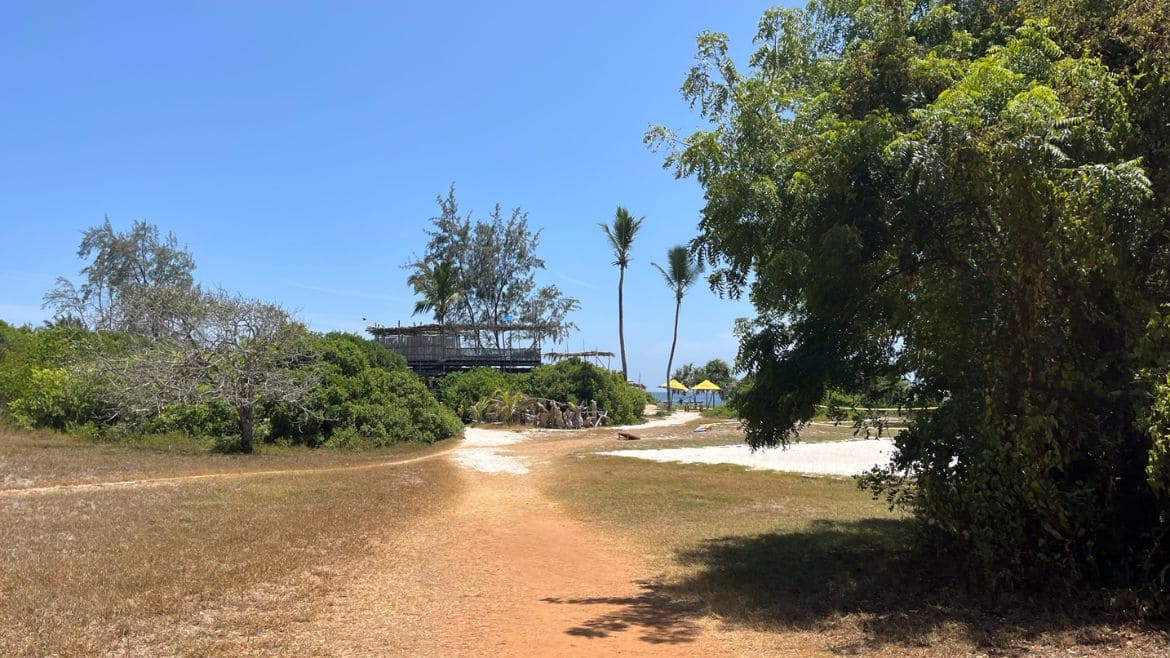Kilifi: Weg zur Kitesurf Station und Beachbar Kilifi: Weg zur Kitesurf Station und Beachbar