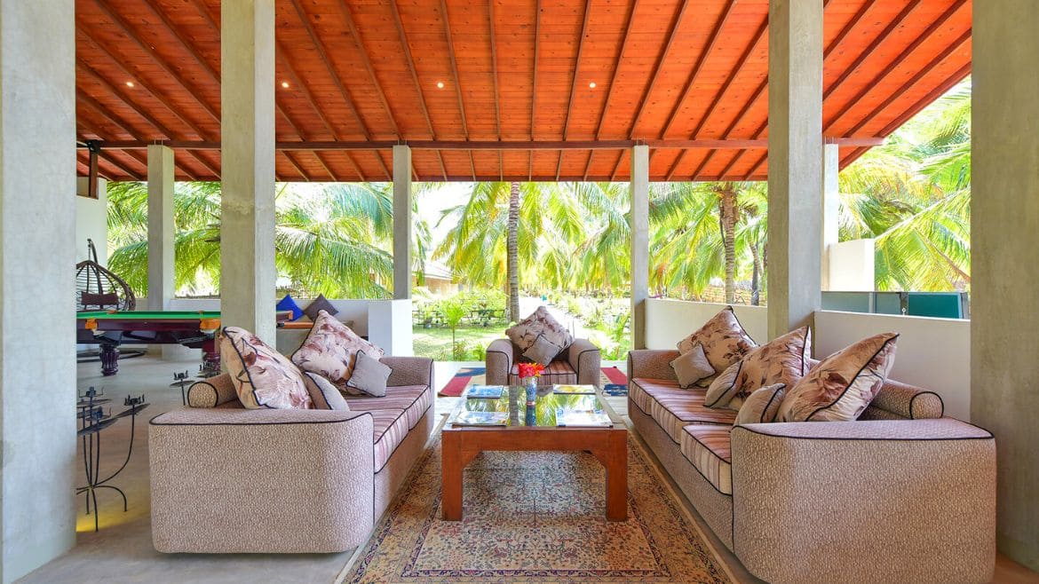 Kalpitiya: Wifi-Area der Palmen Bungalows