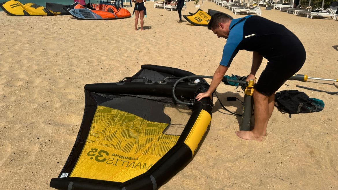 Boa Vista: Wingaufbau am Strand