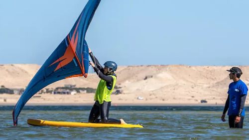 Dakhla: Schulungsbild Wingfoilen