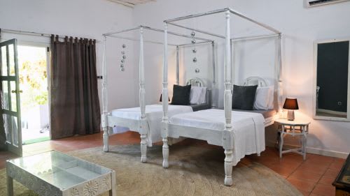 Sansibar: Die Zimmer mit Gartenblick können auch miit Twin-Betten ausgestattet sein Sansibar: Die Zimmer mit Gartenblick können auch miit Twin-Betten ausgestattet sein