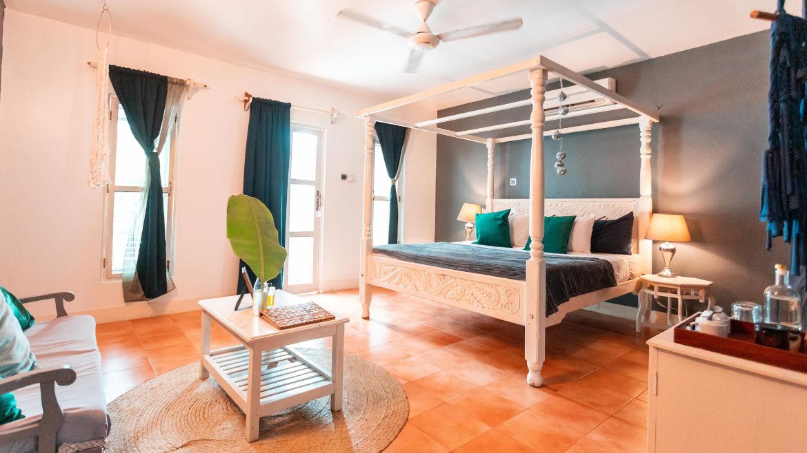 Sansibar:Zimmerübersicht des Poolzimmers im Surfhotel