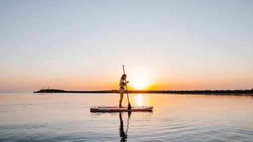 Rhodos-Fanes: SUP direkt an der Station