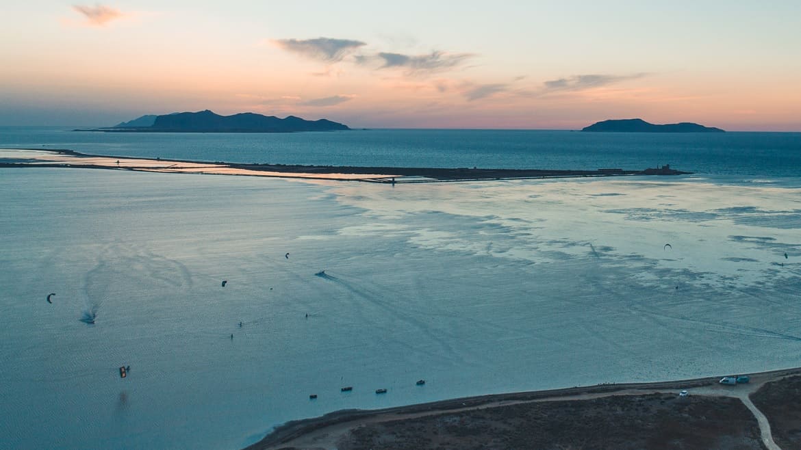 Marsala: das Revier an der Kite- und Windsurf Station