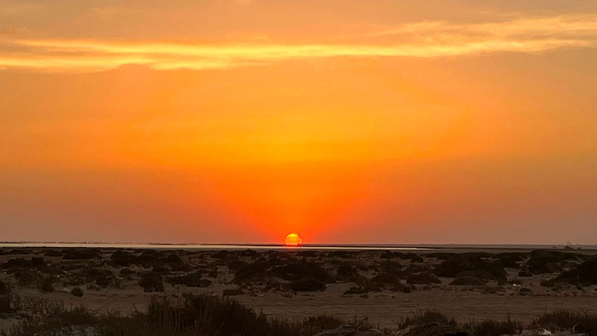 Djerba-Zarzis: Sonnenuntergang direkt an der Kitesurf Station 