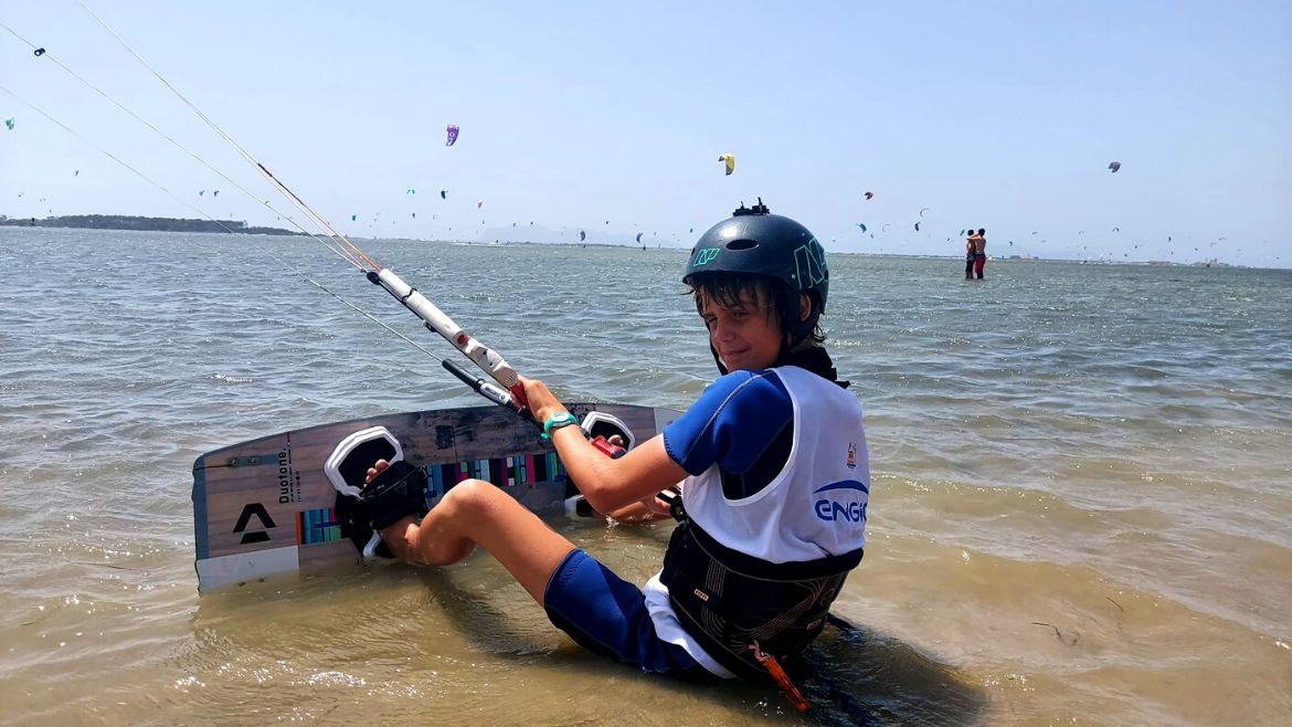 Marsala: Auch die Kleinen haben viel Spaß an der Kite- und Windsurf Station