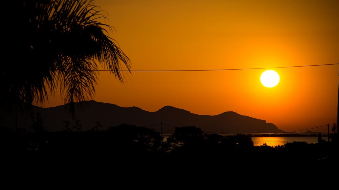 Marsala: Blick am Abend von den Surfer Appartements aus