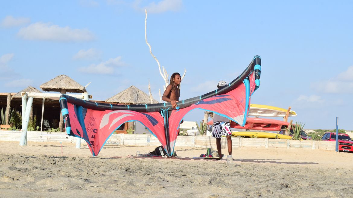 Boa Vista: Kite startklar machen
