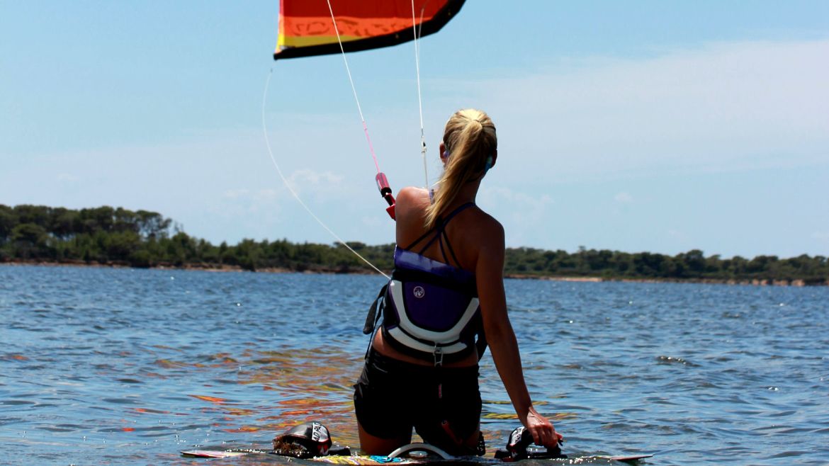 Marsala: Kitesurfen in der Lagune der Kite- und Windsurf Station