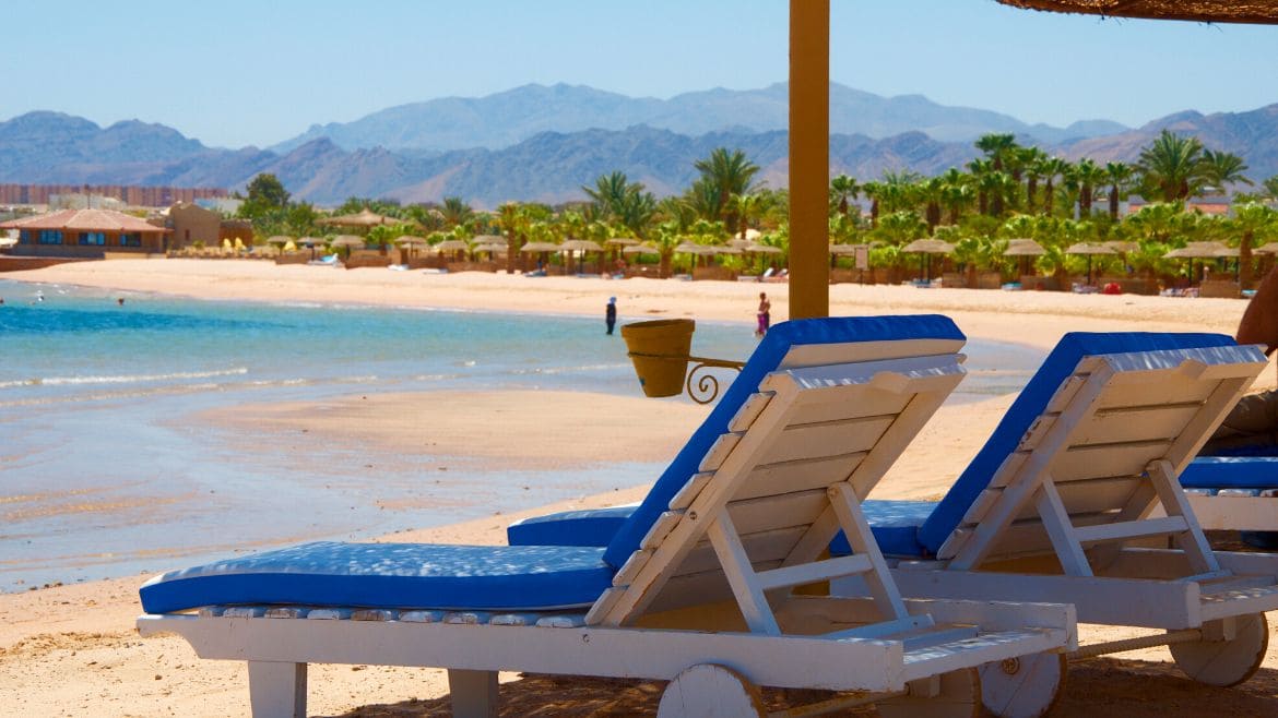 Soma Bay: Strandbereich der Strand Bungalows Soma Bay: Strandbereich der Strand Bungalows
