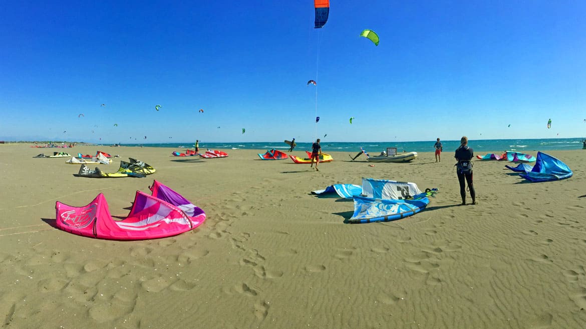 Montenegro: Kitezone an der Kite- und Wingsurf Station