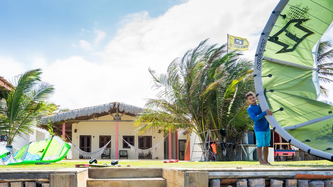 Ilha do Guajiru: Blick auf die Kitesurf Station