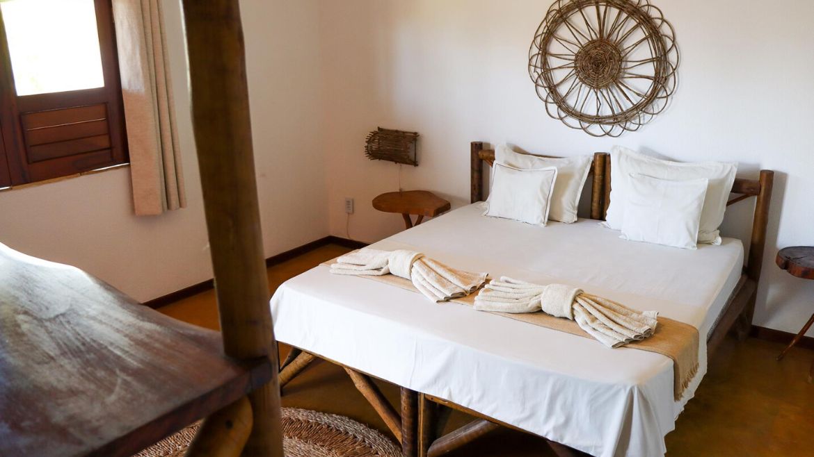 Ilha do Guajiru: Doppelbett im Gardenhouse Zimmer